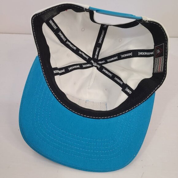 Hoonigan Industries Snapback Hat Blue White Baseball Cap HI Patch Adjustable - Picture 7 of 8